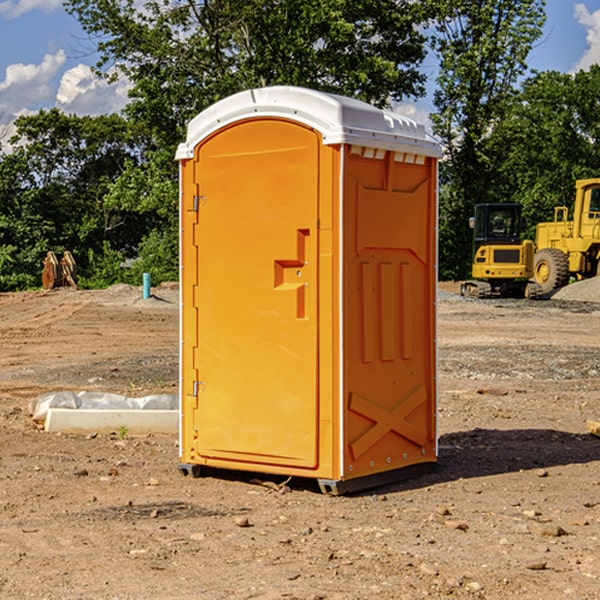 how often are the portable restrooms cleaned and serviced during a rental period in Buffalo County South Dakota